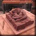 Six Weeks - Sculpture by Ed Hamilton in clay