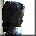 Portrait sculpture of Beatrice Courage