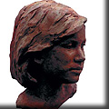 Portrait sculpture of Belsie