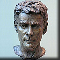 Portrait sculpture of Simon Allison